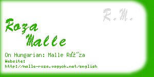 roza malle business card